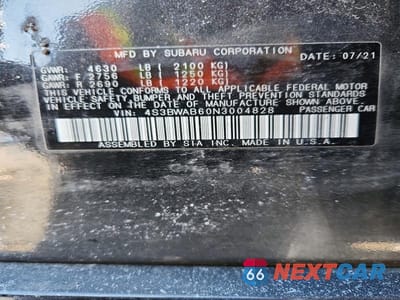 Zdjęcie 13 z 13 samochodu: 2022 SUBARU LEGACY VIN:4S3BWAB60N3004828 - miniatura