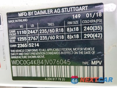 Zdjęcie 13 z 13 samochodu: 2018 MERCEDES-BENZ GLS VIN:WDC0G4KB4JV076045 - miniatura