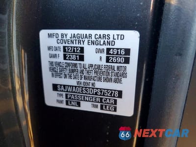 Zdjęcie 12 z 12 samochodu: 2013 JAGUAR XF VIN:SAJWA0ES3DPS75278 - miniatura