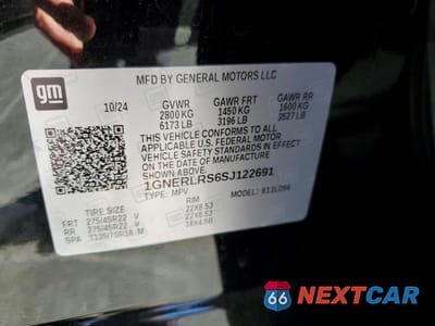 Zdjęcie 13 z 14 samochodu: 2025 CHEVROLET TRAVERSE RS VIN:1GNERLRS6SJ122691 - miniatura