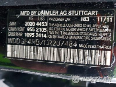 Zdjęcie 12 z 12 samochodu: 2012 MERCEDES-BENZ C 250 VIN:WDDGF4HB7CR207484 - miniatura