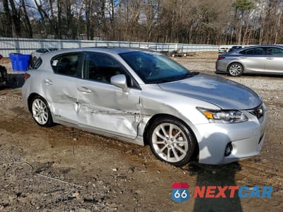 Czwarte zdjęcie samochodu z boku: 2012 LEXUS CT 200H PREMIUM VIN:JTHKD5BHXC2085238 - miniatura