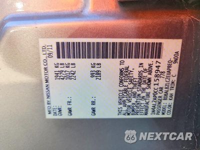 Zdjęcie 12 z 12 samochodu: 2012 NISSAN ALTIMA 2.5 VIN:1N4AL2AP0CC158947 - miniatura