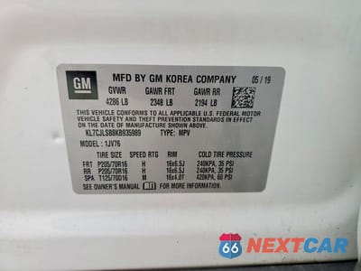 Zdjęcie 13 z 13 samochodu: 2019 CHEVROLET TRAX 1LT VIN:KL7CJLSB8KB935989 - miniatura