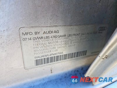 Zdjęcie 13 z 13 samochodu: 2015 AUDI A4 PREMIUM VIN:WAUAFAFL4FN007584 - miniatura