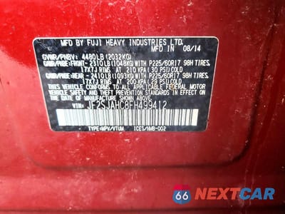 Zdjęcie 13 z 13 samochodu: 2015 SUBARU FORESTER 2.5I LIMITED VIN:JF2SJAHC8FH499412 - miniatura