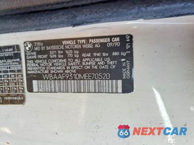 Zdjęcie 13 z 13 samochodu: 1991 BMW 318 IS VIN:WBAAF9310MEE70520 - miniatura