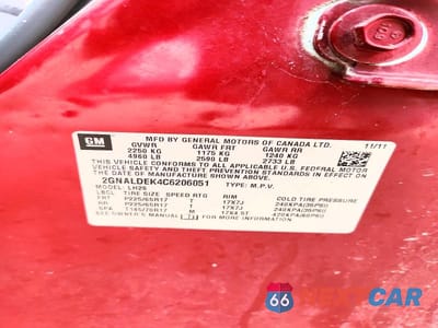 Zdjęcie 14 z 14 samochodu: 2012 CHEVROLET EQUINOX LT VIN:2GNALDEK4C6206051 - miniatura