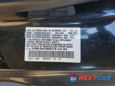 Zdjęcie 13 z 13 samochodu: 2014 HONDA ODYSSEY EX VIN:5FNRL5H47EB025778 - miniatura