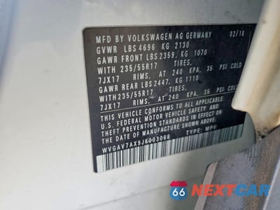 Zdjęcie 12 z 12 samochodu: 2018 VOLKSWAGEN TIGUAN LIMITED VIN:WVGAV7AX9JK003068 - miniatura