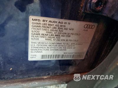 Zdjęcie 13 z 13 samochodu: 2019 AUDI Q7 PREMIUM V6 VIN:WA1AAAF73KD045242 - miniatura