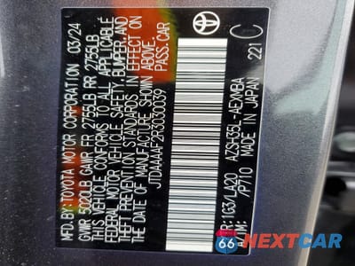 Zdjęcie 12 z 12 samochodu: 2024 TOYOTA CROWN LIMITED VIN:JTDAAAAF2R3030039 - miniatura