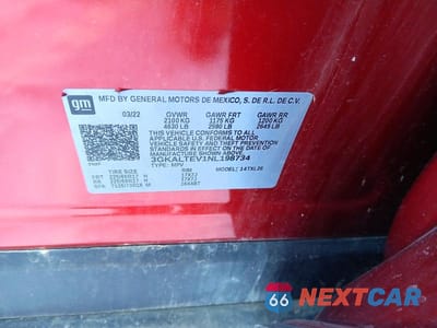 Zdjęcie 13 z 13 samochodu: 2022 GMC TERRAIN SLE VIN:3GKALTEV1NL198734 - miniatura