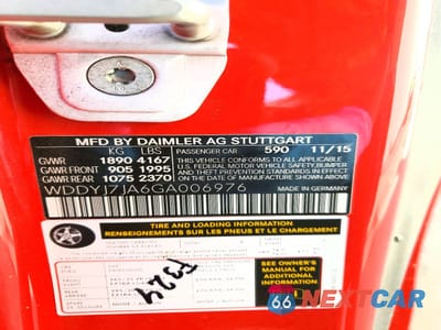 Zdjęcie 12 z 13 samochodu: 2016 MERCEDES-BENZ AMG GT S VIN:WDDYJ7JA6GA006976 - miniatura