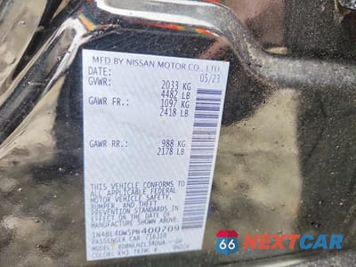 Zdjęcie 12 z 12 samochodu: 2023 NISSAN ALTIMA 2.5 SV VIN:1N4BL4DW5PN400709 - miniatura