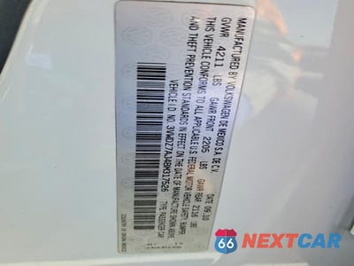 Zdjęcie 13 z 13 samochodu: 2011 VOLKSWAGEN JETTA SE VIN:3VWDZ7AJ4BM317526 - miniatura