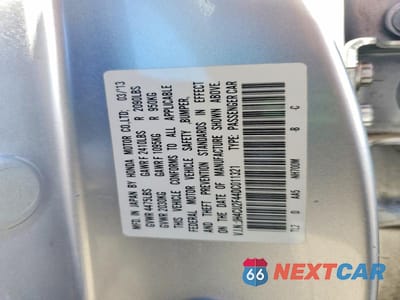 Zdjęcie 13 z 13 samochodu: 2013 ACURA TSX VIN:JH4CU2F44DC011321 - miniatura