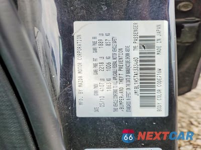 Zdjęcie 12 z 12 samochodu: 2010 MAZDA 3 S VIN:JM1BL1H57A1333460 - miniatura