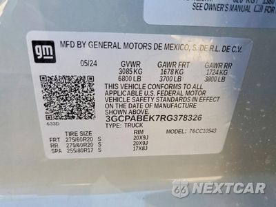 Zdjęcie 12 z 12 samochodu: 2024 CHEVROLET SILVERADO C1500 CUSTOM VIN:3GCPABEK7RG378326 - miniatura