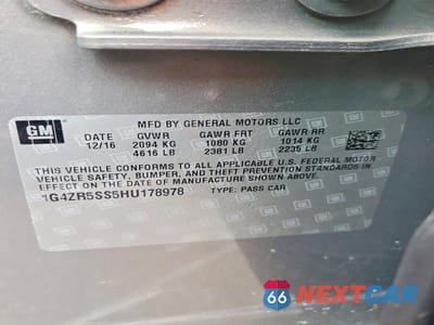 Zdjęcie 12 z 12 samochodu: 2017 BUICK LACROSSE PREMIUM VIN:1G4ZR5SS5HU178978 - miniatura