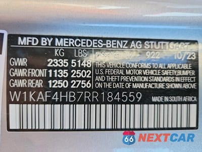 Zdjęcie 12 z 12 samochodu: 2024 MERCEDES-BENZ C 300 4MATIC VIN:W1KAF4HB7RR184559 - miniatura