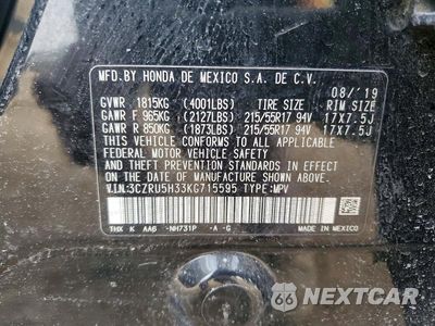Zdjęcie 12 z 12 samochodu: 2019 HONDA HR-V LX VIN:3CZRU5H33KG715595 - miniatura