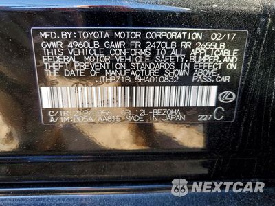 Zdjęcie 12 z 13 samochodu: 2017 LEXUS GS 350 BASE VIN:JTHBZ1BL5HA010832 - miniatura