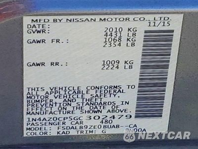 Zdjęcie 12 z 12 samochodu: 2016 NISSAN LEAF S VIN:1N4AZ0CP5GC302479 - miniatura