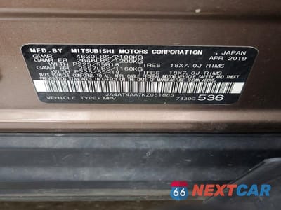 Zdjęcie 14 z 14 samochodu: 2019 MITSUBISHI ECLIPSE CROSS LE VIN:JA4AT4AA7KZ051885 - miniatura