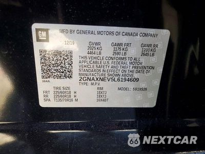 Zdjęcie 12 z 12 samochodu: 2020 CHEVROLET EQUINOX PREMIER VIN:2GNAXNEV5L6194609 - miniatura