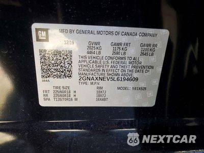 Zdjęcie 12 z 13 samochodu: 2020 CHEVROLET EQUINOX PREMIER VIN:2GNAXNEV5L6194609 - miniatura