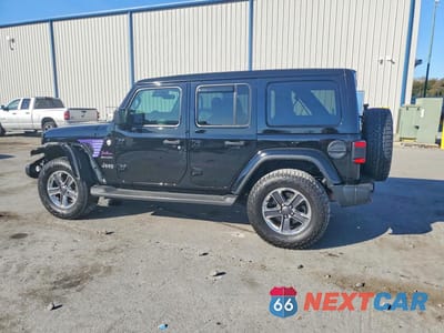 Drugie zdjęcie samochodu z przodu: 2021 JEEP WRANGLER UNLIMITED SAHARA VIN:1C4HJXEG1MW739489 - miniatura