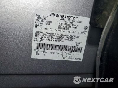 Zdjęcie 13 z 13 samochodu: 2015 FORD EDGE SE VIN:2FMTK3G96FBC27094 - miniatura