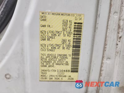 Zdjęcie 13 z 13 samochodu: 2014 NISSAN NV 1500 DELIVERY VAN VIN:1N6AF0LY7EN110488 - miniatura