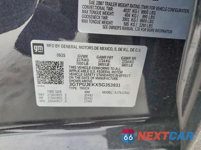 Zdjęcie 12 z 12 samochodu: 2025 GMC SIERRA K1500 ELEVATION-L VIN:3GTPUJEKXSG353931 - miniatura