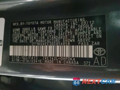 Zdjęcie 12 z 13 samochodu: 2013 TOYOTA MATRIX L VIN:2T1KU4EE3DC954858 - miniatura