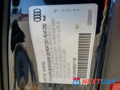 Zdjęcie 12 z 12 samochodu: 2019 AUDI A4 PREMIUM VIN:WAUGMAF48KA011180 - miniatura