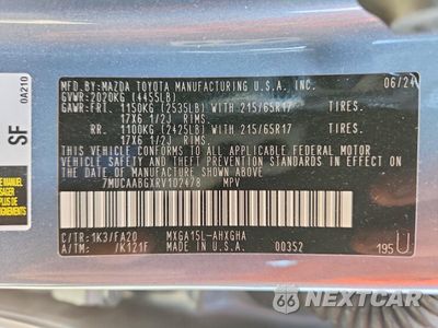 Zdjęcie 14 z 15 samochodu: 2024 TOYOTA COROLLA CROSS LE VIN:7MUCAABGXRV102478 - miniatura