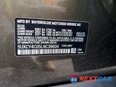 Zdjęcie 13 z 13 samochodu: 2020 BMW X6 SDRIVE 40I VIN:5UXCY4C05L9C39604 - miniatura