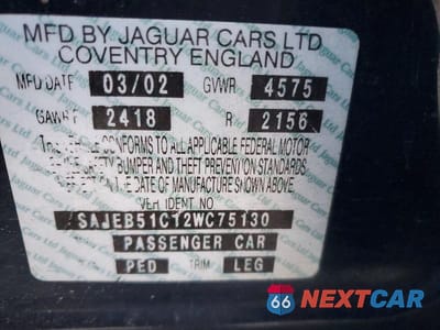 Zdjęcie 12 z 12 samochodu: 2002 JAGUAR X-TYPE 3.0 VIN:SAJEB51C12WC75130 - miniatura