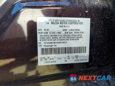 Zdjęcie 13 z 13 samochodu: 2010 MAZDA 6 S VIN:1YVHZ8CB7A5M15531 - miniatura