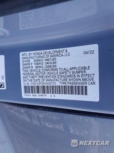 Zdjęcie 13 z 14 samochodu: 2022 HONDA ACCORD HYBRID SPORT VIN:1HGCV3F29NA020100 - miniatura