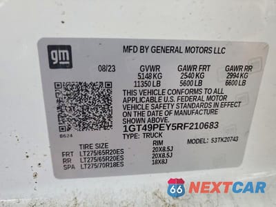 Zdjęcie 12 z 12 samochodu: 2024 GMC SIERRA K2500 AT4 VIN:1GT49PEY5RF210683 - miniatura