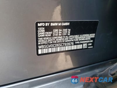 Zdjęcie 12 z 12 samochodu: 2025 BMW M8 VIN:WBSGV0C06SCT93976 - miniatura