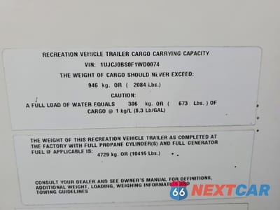 Zdjęcie 10 z 11 samochodu: 2015 JAYCO EAGLE 321 VIN:1UJCJ0BS0F1WD0074 - miniatura