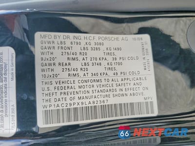 Zdjęcie 13 z 13 samochodu: 2009 PORSCHE CAYENNE TURBO VIN:WP1AC29PX9LA82367 - miniatura