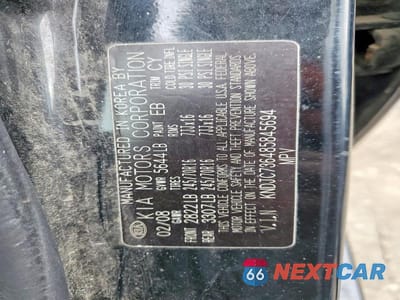 Zdjęcie 12 z 12 samochodu: 2008 KIA SORENTO EX VIN:KNDJC736485845694 - miniatura