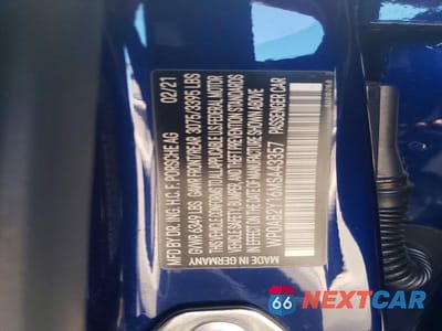 Zdjęcie 13 z 13 samochodu: 2021 PORSCHE TAYCAN 4S VIN:WP0AB2Y16MSA43357 - miniatura