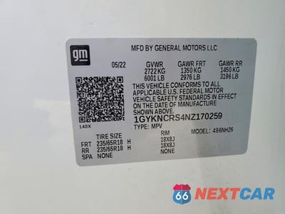 Zdjęcie 14 z 14 samochodu: 2022 CADILLAC XT5 PREMIUM LUXURY VIN:1GYKNCRS4NZ170259 - miniatura