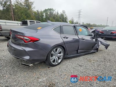 Trzecie zdjęcie samochodu z tyłu: 2022 ACURA TLX TECHNOLOGY VIN:19UUB5F41NA001101 - miniatura